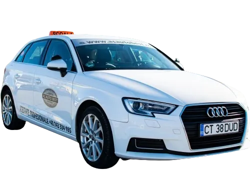 Autoturism Audi al școlii de șoferi AS Auto Best